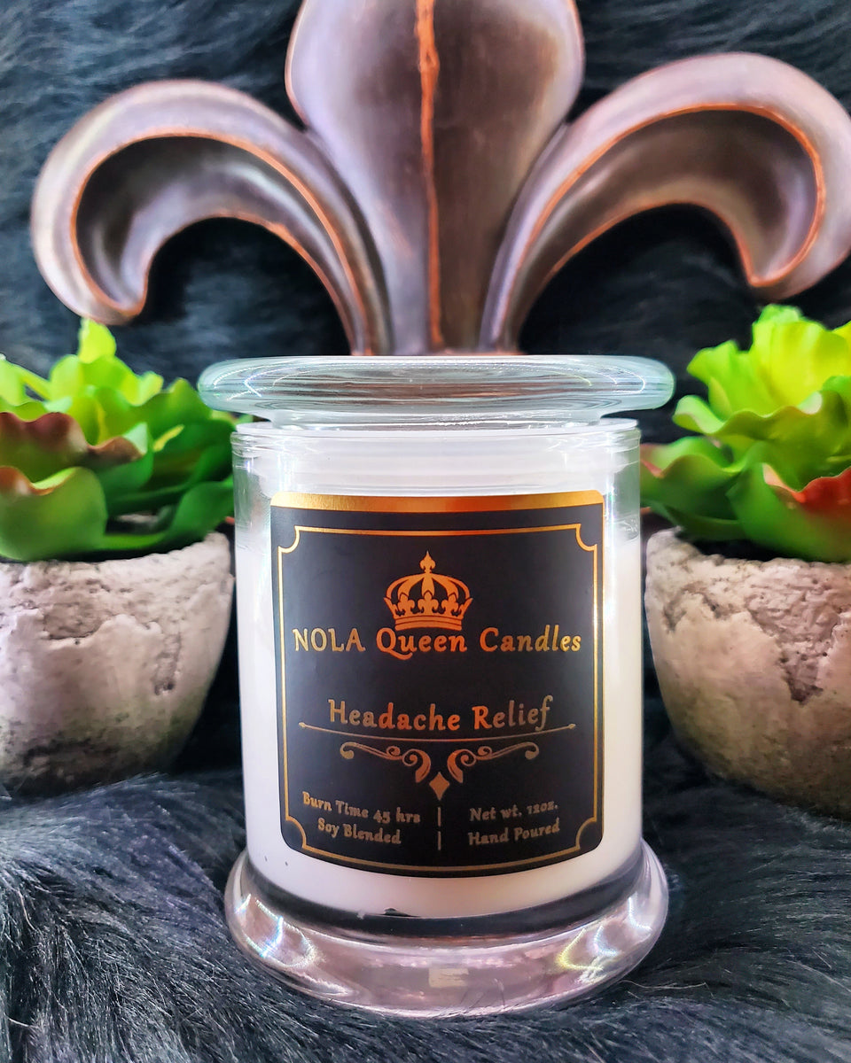 Headache ReliefHandmade Aromatherapy Candle Nola Queen Candles LLC